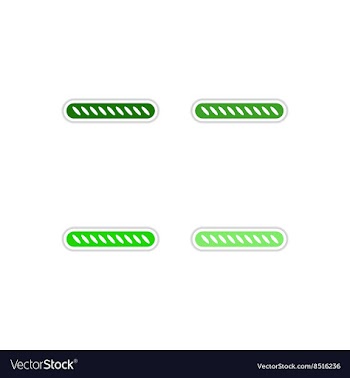 Set of paper stickers on white background French vector image