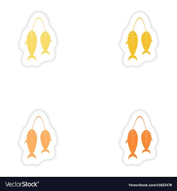 Set of paper stickers on white background fresh vector image
