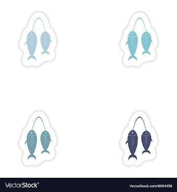 Set of paper stickers on white background fresh vector image