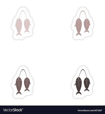 Set of paper stickers on white background fresh vector image