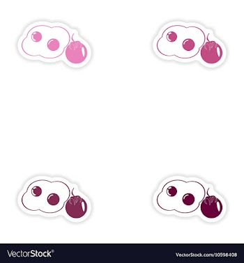 Set of paper stickers on white background fried vector image