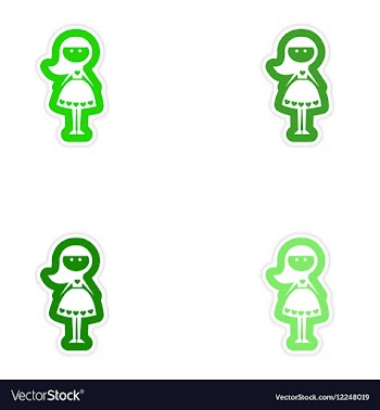Set of paper stickers on white background friend vector image