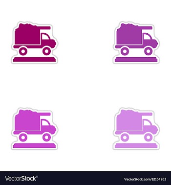 Set of paper stickers on white background garbage vector image