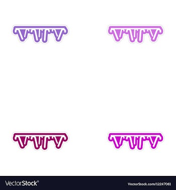 Set of paper stickers on white background garland vector image