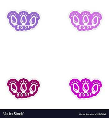 Set of paper stickers on white background garland vector image