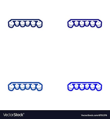 Set of paper stickers on white background garland vector image