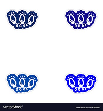 Set of paper stickers on white background garland vector image