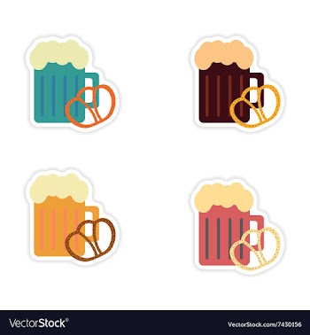 Set of paper stickers on white background glass vector image