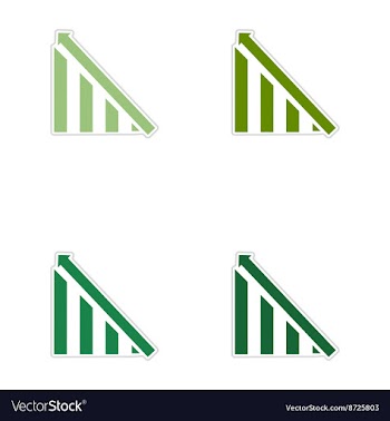 Set of paper stickers on white background growing vector image