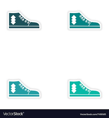 Set of paper stickers on white background gumshoes vector image