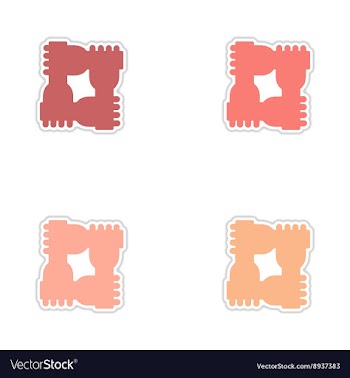 Set of paper stickers on white background hands vector image