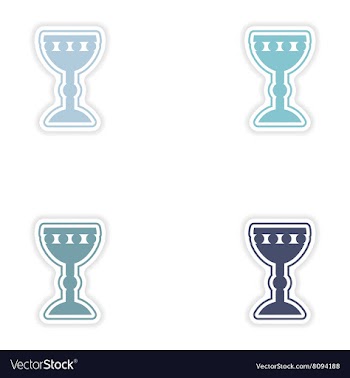 Set of paper stickers on white background Holy vector image