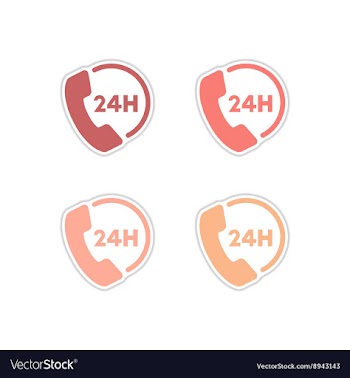 Set of paper stickers on white background hotline vector image