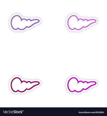 Set of paper stickers on white background human vector image