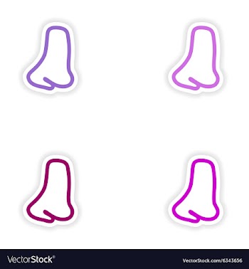 Set of paper stickers on white background human vector image