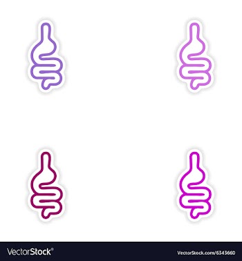 Set of paper stickers on white background human vector image