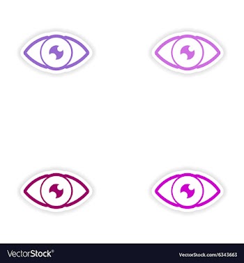 Set of paper stickers on white background human vector image