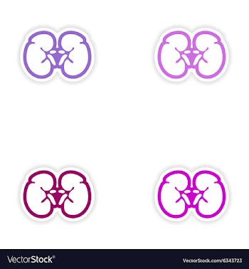 Set of paper stickers on white background human vector image