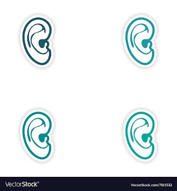 Set of paper stickers on white background human vector image