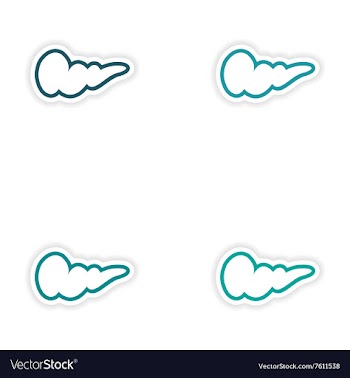 Set of paper stickers on white background human vector image
