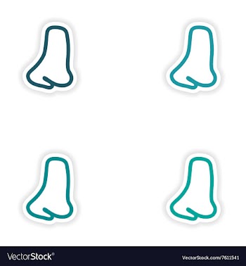 Set of paper stickers on white background human vector image