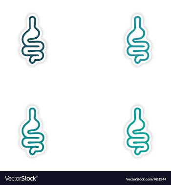 Set of paper stickers on white background human vector image