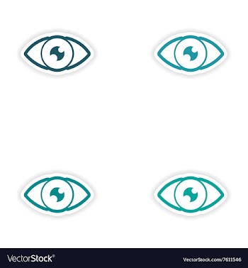 Set of paper stickers on white background human vector image