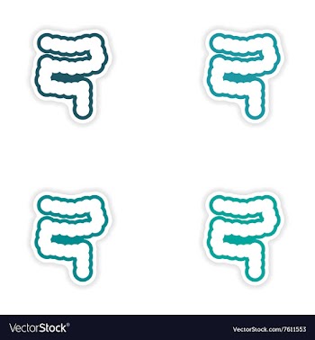 Set of paper stickers on white background human vector image