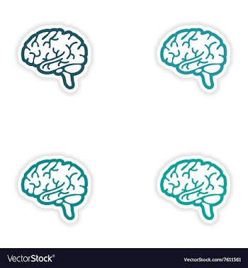Set of paper stickers on white background human vector image