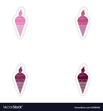 Set of paper stickers on white background ice vector image