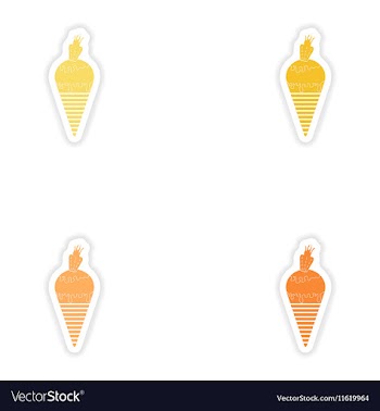 Set of paper stickers on white background ice vector image