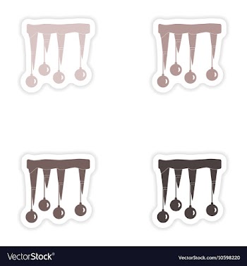 Set of paper stickers on white background icicles vector image