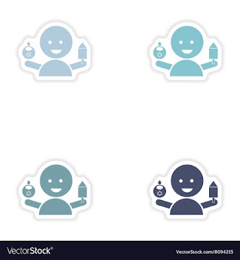 Set of paper stickers on white background Jewish vector image