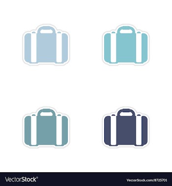 Set of paper stickers on white background keys vector image