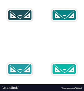 Set of paper stickers on white background ladies vector image