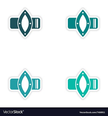 Set of paper stickers on white background Ladies vector image