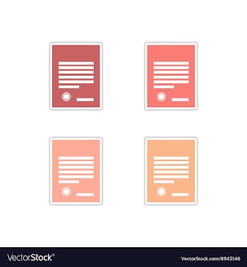 Set of paper stickers on white background legal vector image