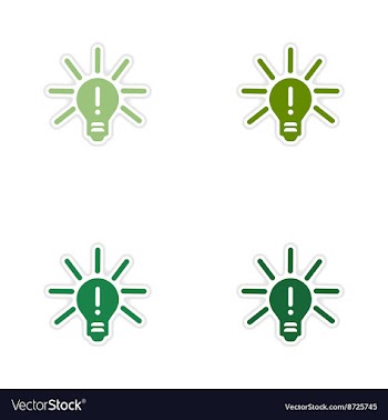 Set of paper stickers on white background light vector image