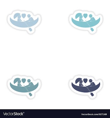 Set of paper stickers on white background love vector image