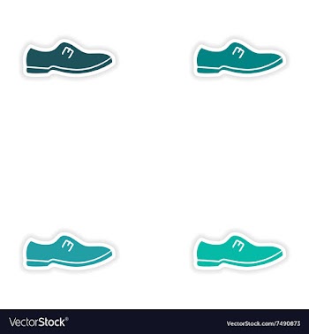 Set of paper stickers on white background man vector image