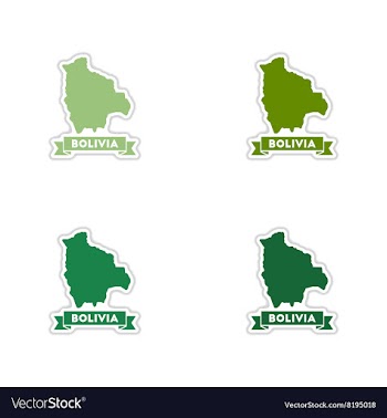Set of paper stickers on white background maps of vector image