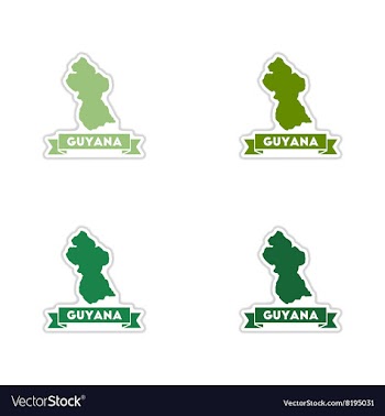 Set of paper stickers on white background maps of vector image
