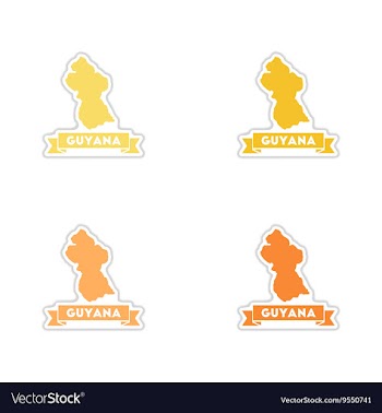 Set of paper stickers on white background maps of vector image