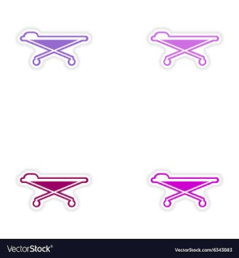 Set of paper stickers on white background medical vector image