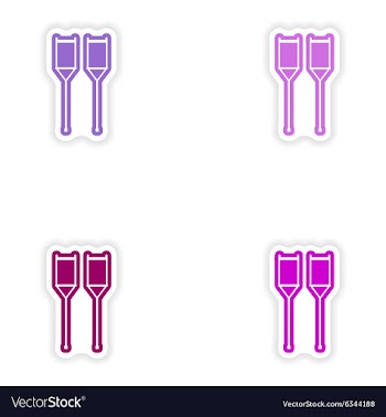Set of paper stickers on white background medical vector image