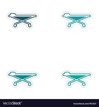Set of paper stickers on white background medical vector image