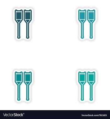 Set of paper stickers on white background medical vector image