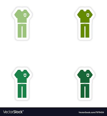 Set of paper stickers on white background men vector image