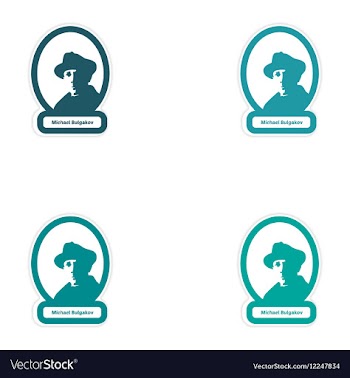 Set of paper stickers on white background Michael vector image
