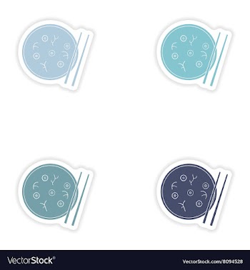 Set of paper stickers on white background Miso vector image